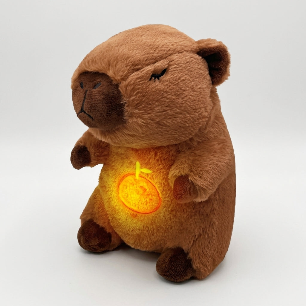 Capibara de peluche sensorial – Respiración y luces calmantes