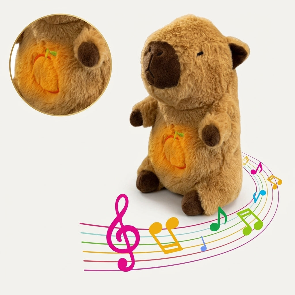 Capibara de peluche sensorial – Respiración y luces calmantes