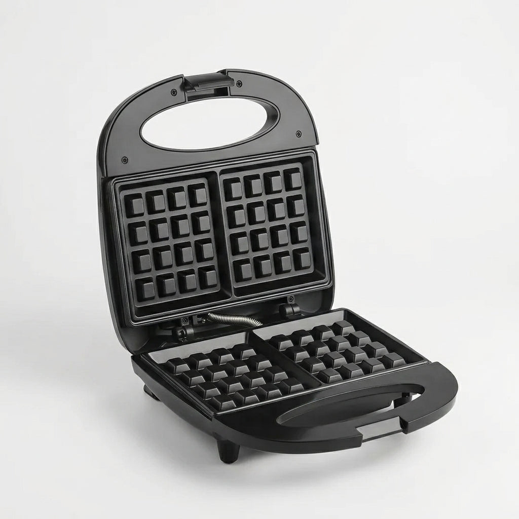 Waflera doble tostadora antiadherente 750W - Desayunos rápidos y crujientes