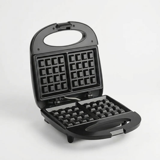 Waflera doble tostadora antiadherente 750W - Desayunos rápidos y crujientes